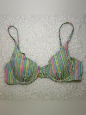 Wild Fable Women’s Sparkle Stripped Bikini Top Small NWOT
